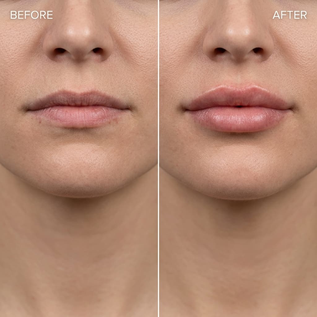 Lip filler contour and volume